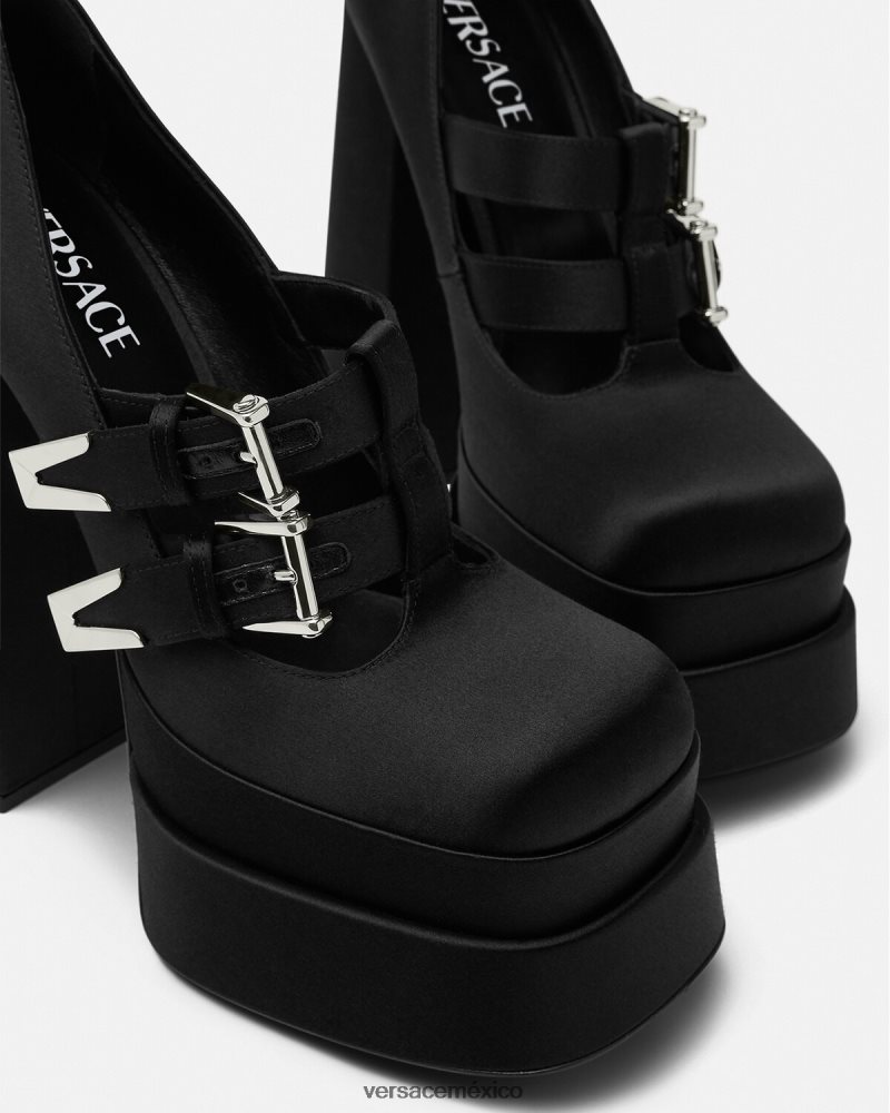 Versace bombas de plataforma aevitas negro zapato mujer 84626J417
