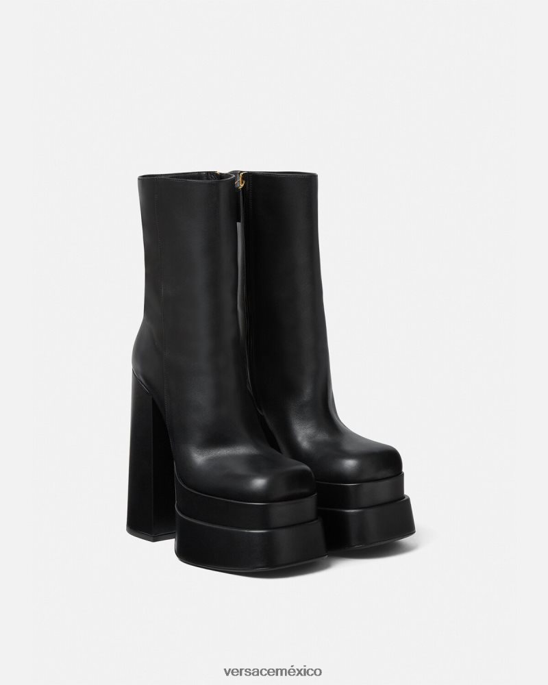 Versace botas aevitas plataforma negro zapato mujer 84626J407