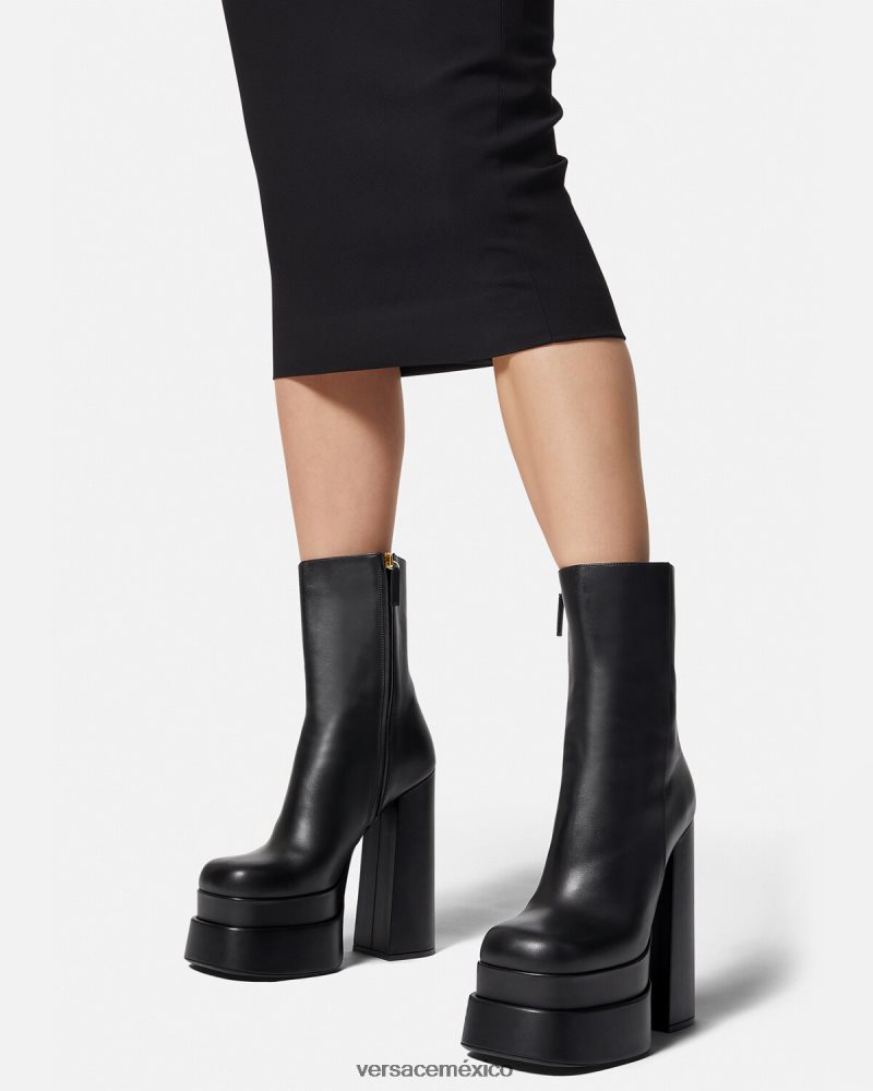 Versace botas aevitas plataforma negro zapato mujer 84626J407