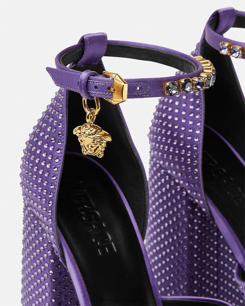 Versace sandalias con plataforma medusa aevitas Violeta zapato mujer 84626J426