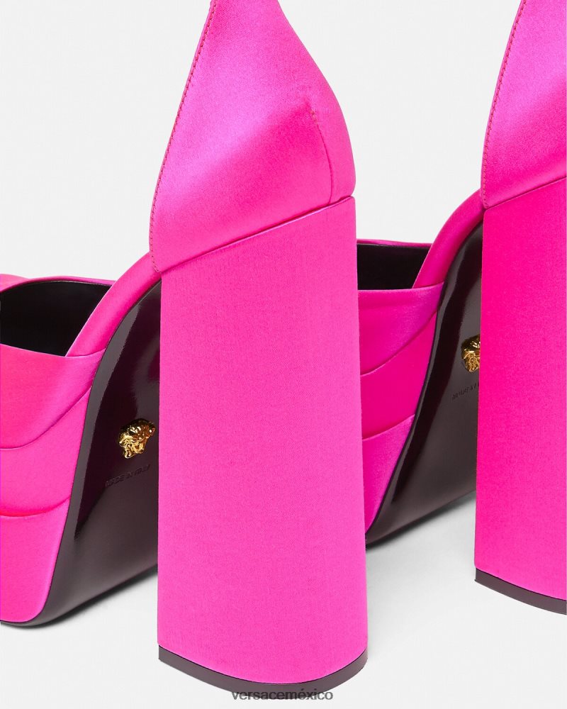 Versace zapatos de salón con plataforma medusa aevitas fucsia zapato mujer 84626J410
