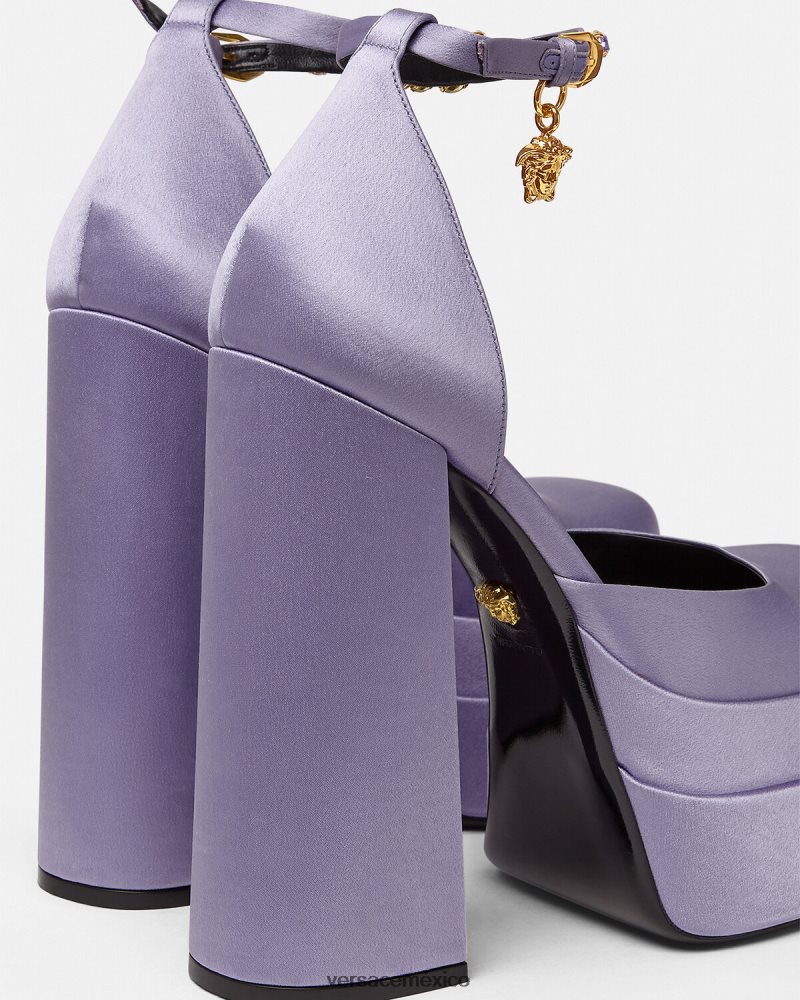 Versace zapatos de salón con plataforma medusa aevitas lila zapato mujer 84626J422
