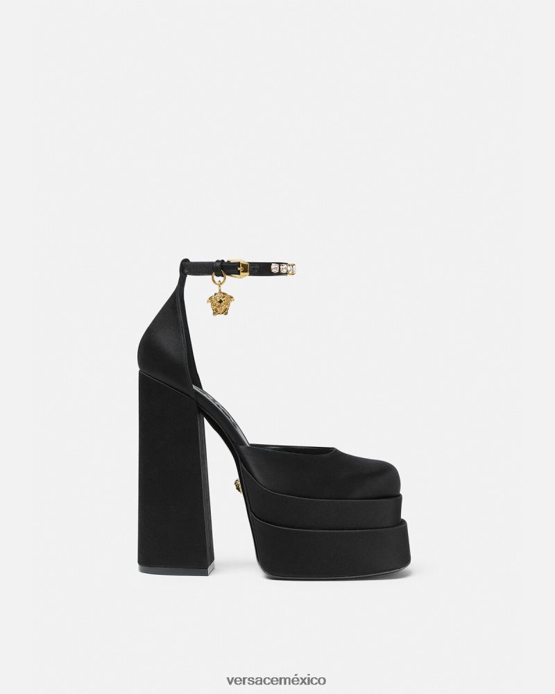 Versace zapatos de salón con plataforma medusa aevitas negro zapato mujer 84626J409