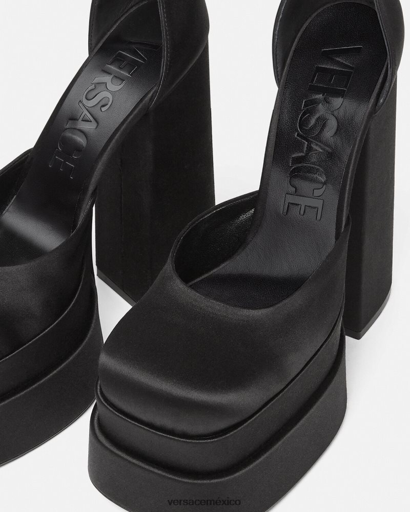 Versace zapatos de salón con plataforma medusa aevitas negro zapato mujer 84626J409