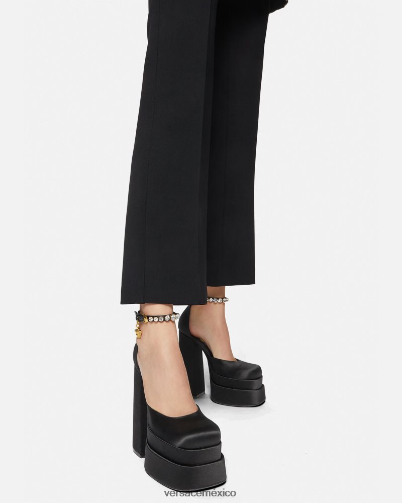 Versace zapatos de salón con plataforma medusa aevitas negro zapato mujer 84626J409