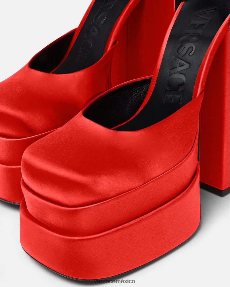 Versace zapatos de salón con plataforma medusa aevitas rojo zapato mujer 84626J412