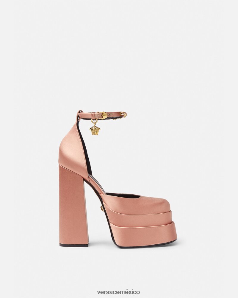 Versace zapatos de salón con plataforma medusa aevitas rosa zapato mujer 84626J411