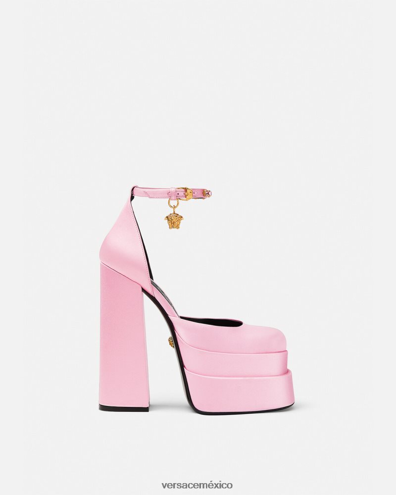 Versace zapatos de salón con plataforma medusa aevitas rosa zapato mujer 84626J423