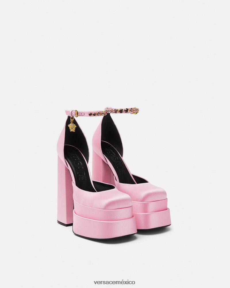 Versace zapatos de salón con plataforma medusa aevitas rosa zapato mujer 84626J423