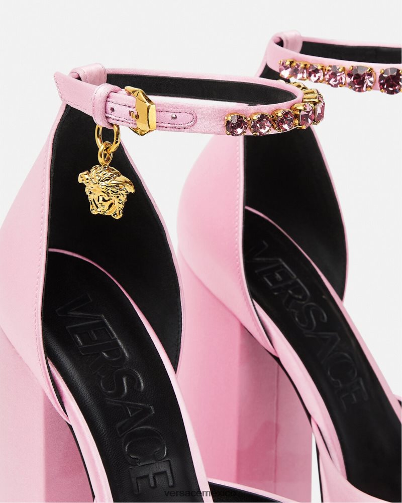Versace zapatos de salón con plataforma medusa aevitas rosa zapato mujer 84626J423