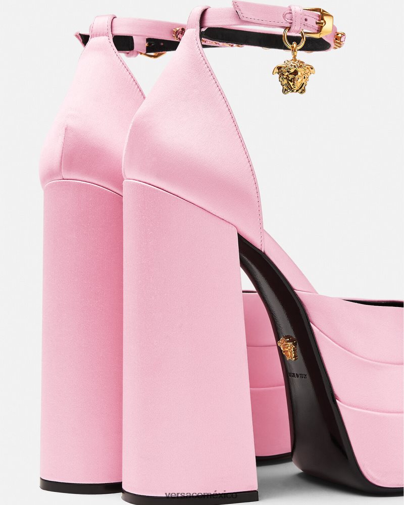 Versace zapatos de salón con plataforma medusa aevitas rosa zapato mujer 84626J423
