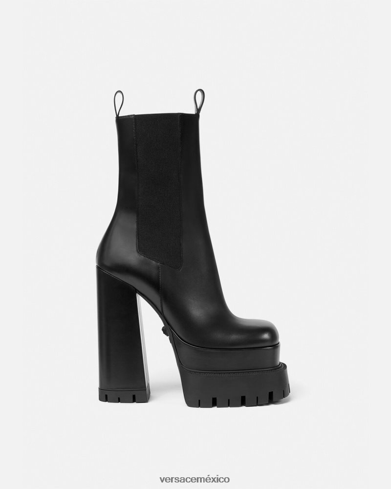 Versace botas aevitas plataforma negro zapato mujer 84626J479