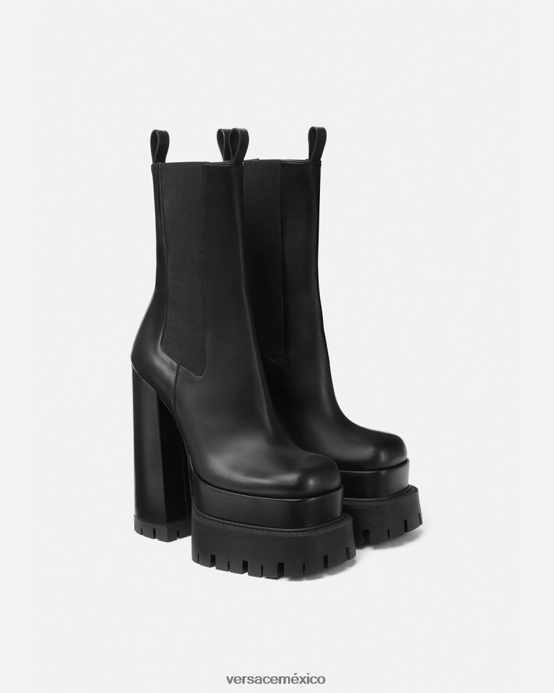 Versace botas aevitas plataforma negro zapato mujer 84626J479