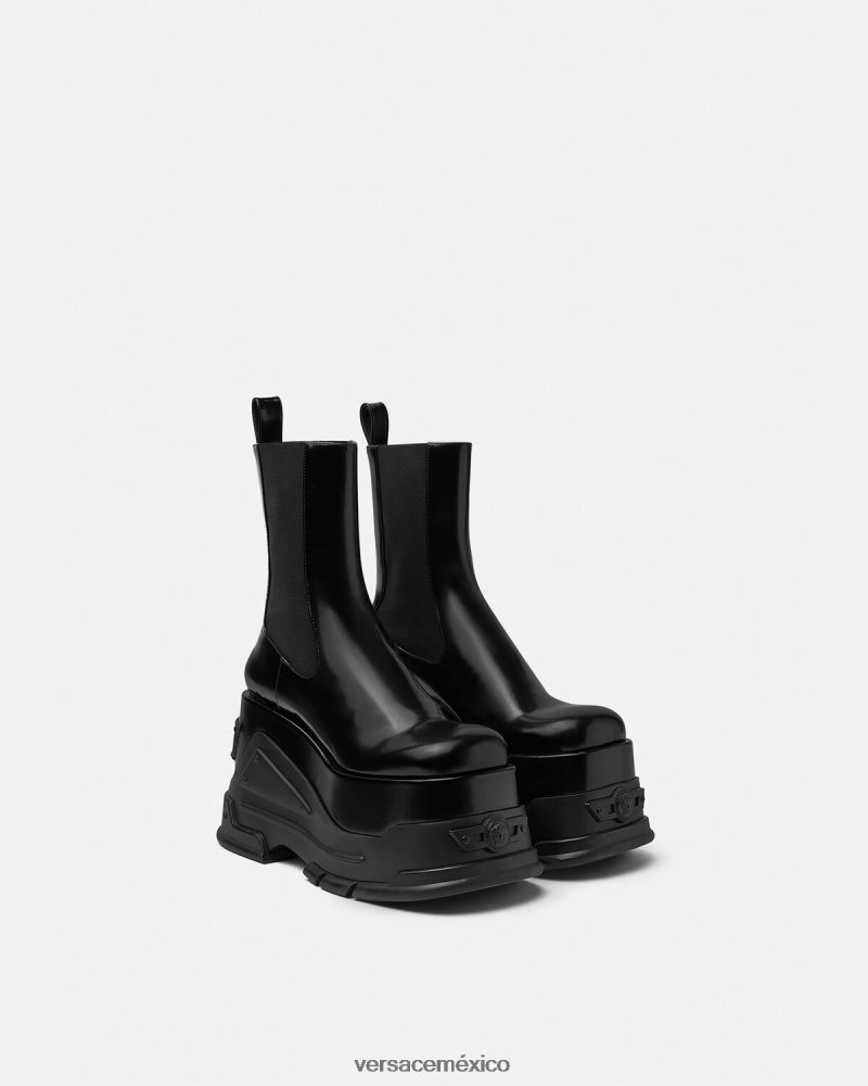Versace botas con plataforma y medusa negro zapato mujer 84626J474