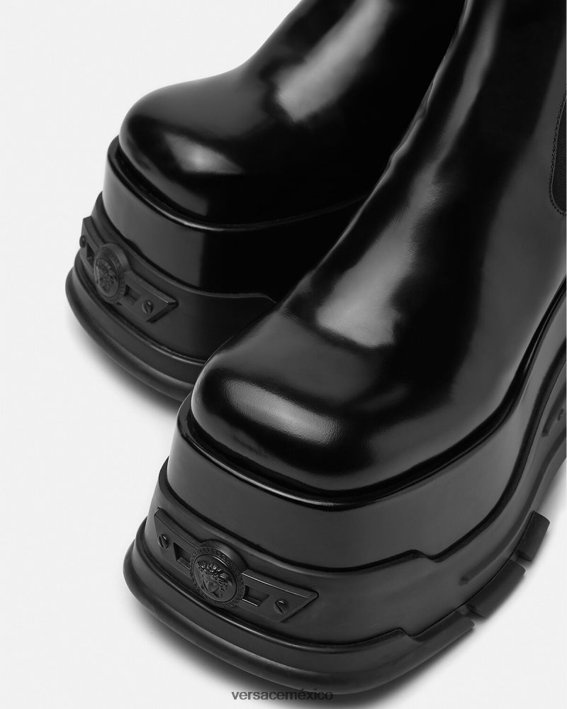 Versace botas con plataforma y medusa negro zapato mujer 84626J474