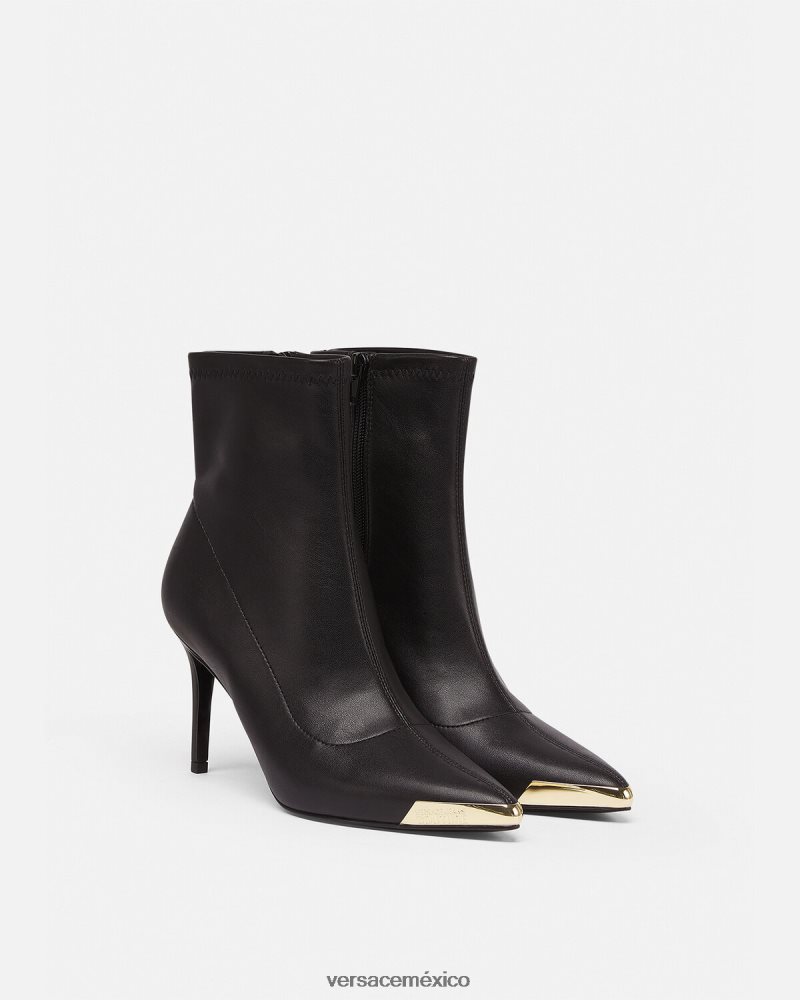Versace botas escarlata negro zapato mujer 84626J2260