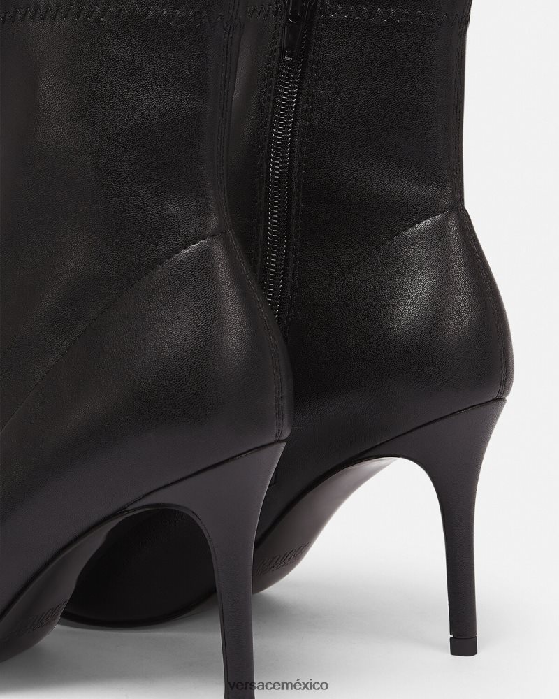 Versace botas escarlata negro zapato mujer 84626J2260