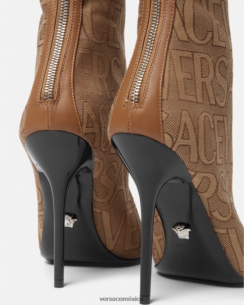 Versace botas hasta la rodilla por toda la prenda marrón zapato mujer 84626J475