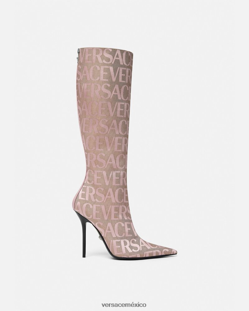 Versace botas hasta la rodilla por toda la prenda rosa zapato mujer 84626J476