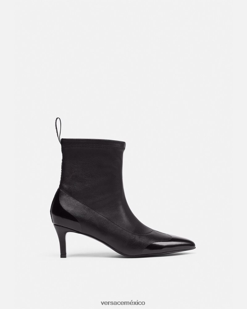 Versace botas lula con logo negro zapato mujer 84626J2272