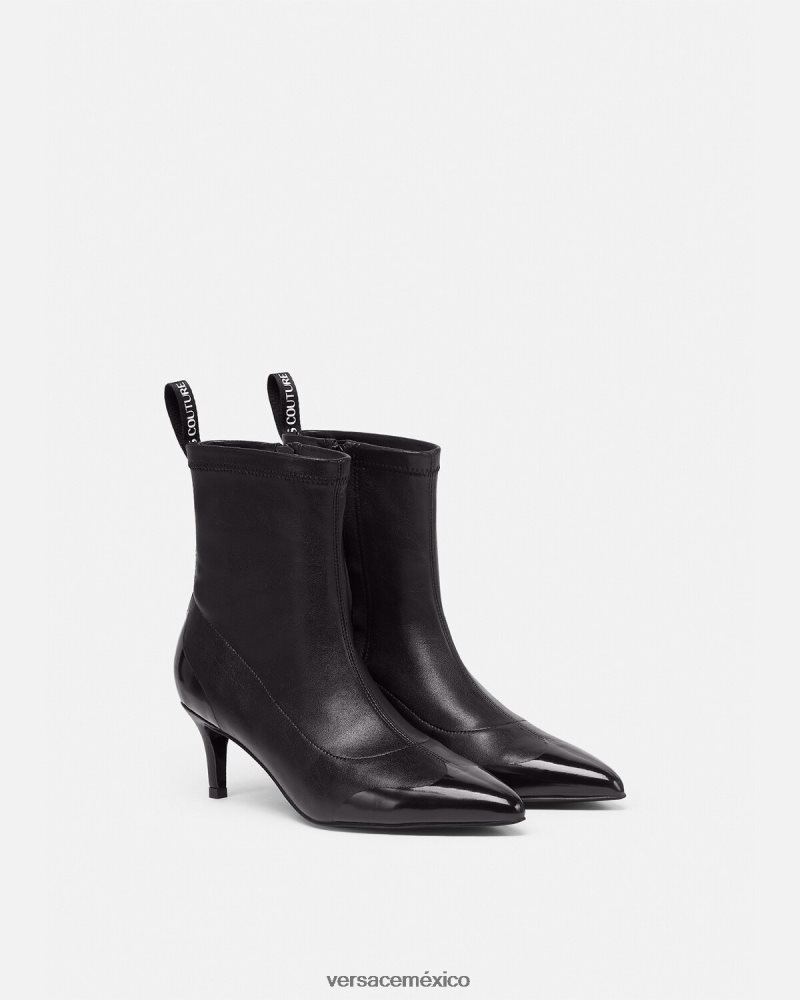 Versace botas lula con logo negro zapato mujer 84626J2272
