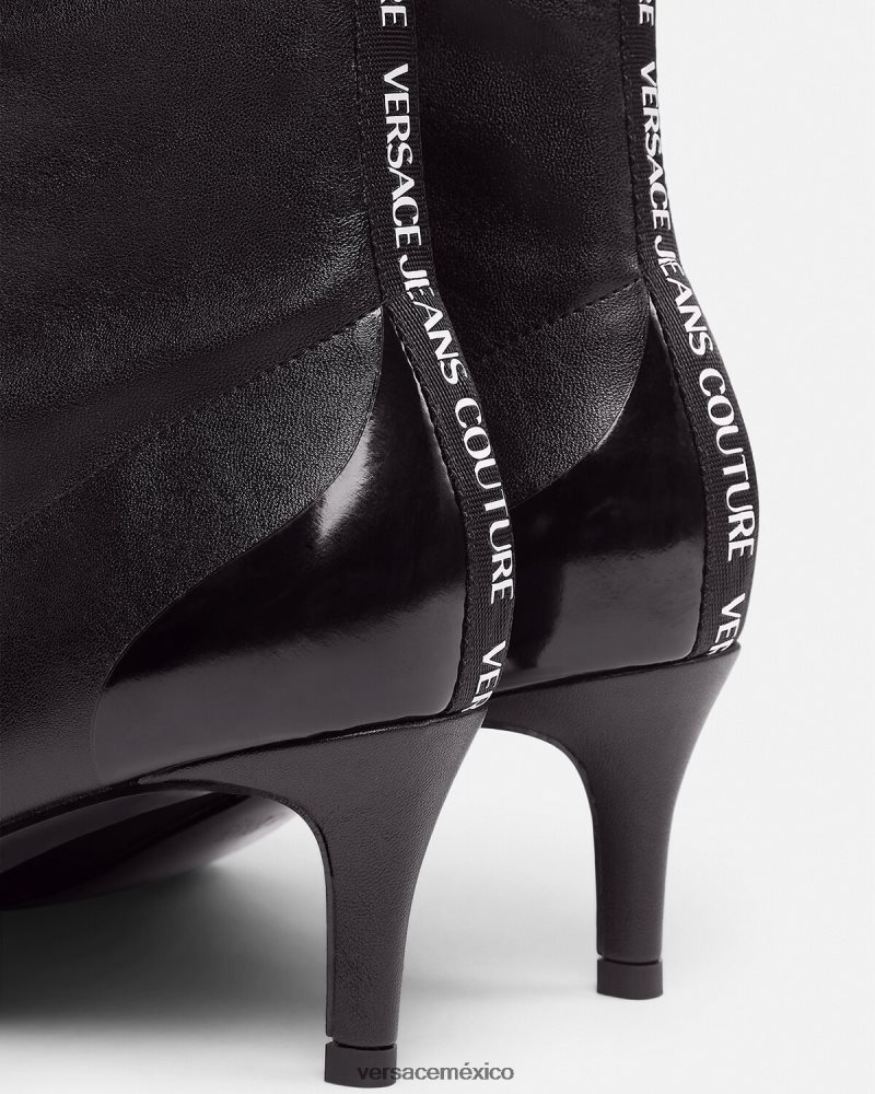 Versace botas lula con logo negro zapato mujer 84626J2272