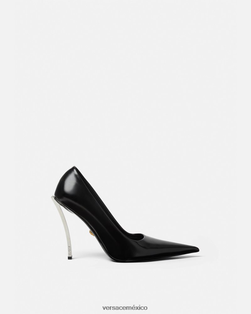 Versace bombas de punta negro zapato mujer 84626J384