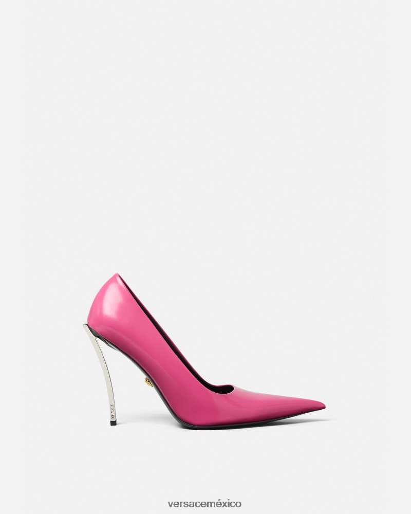 Versace bombas de punta rosa zapato mujer 84626J396