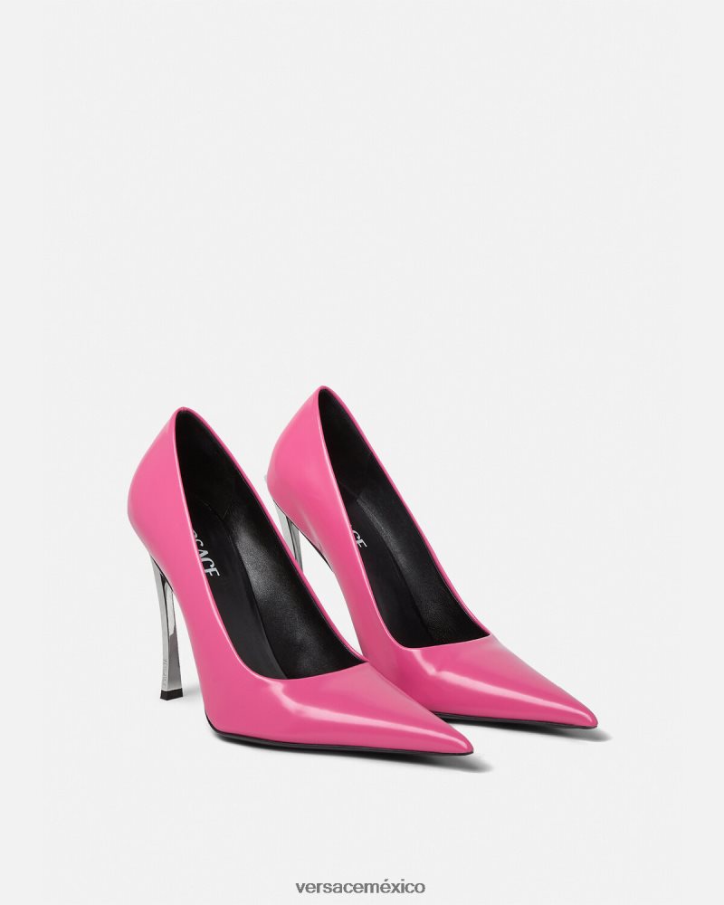 Versace bombas de punta rosa zapato mujer 84626J396