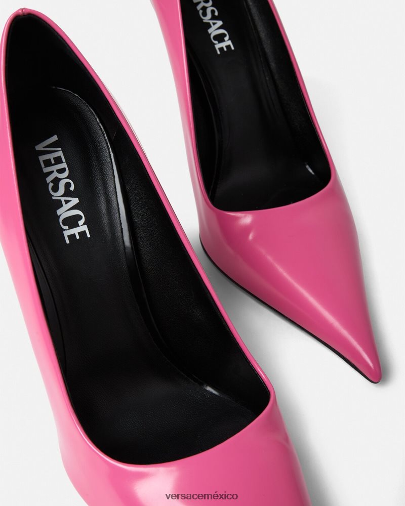 Versace bombas de punta rosa zapato mujer 84626J396