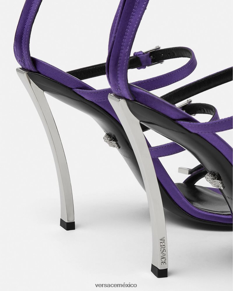 Versace sandalias con punta de alfiler Violeta zapato mujer 84626J398