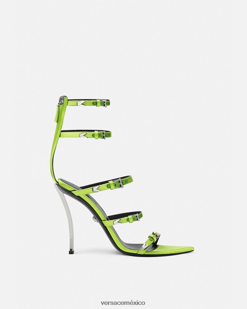 Versace sandalias con punta de alfiler amarillo zapato mujer 84626J399
