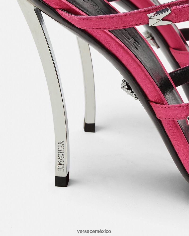 Versace sandalias con punta de alfiler fucsia zapato mujer 84626J397