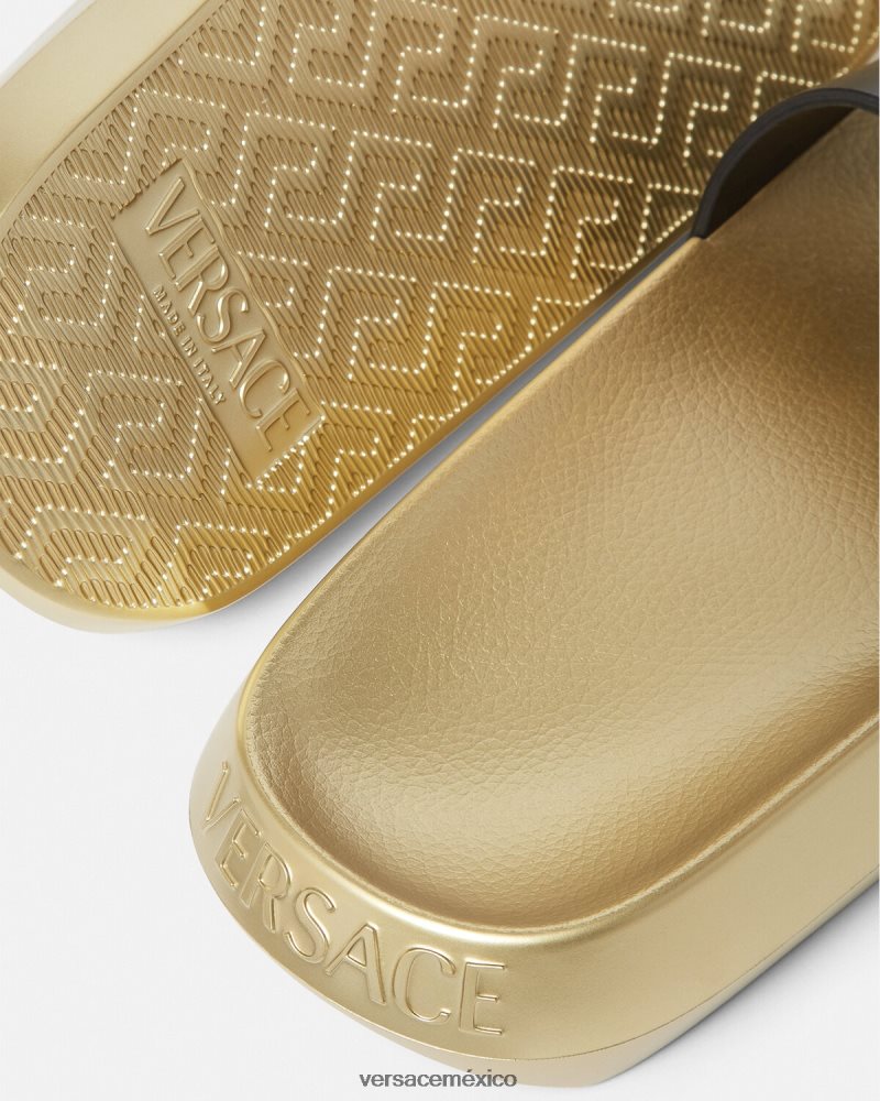 Versace diapositivas de la medusa negro zapato mujer 84626J452