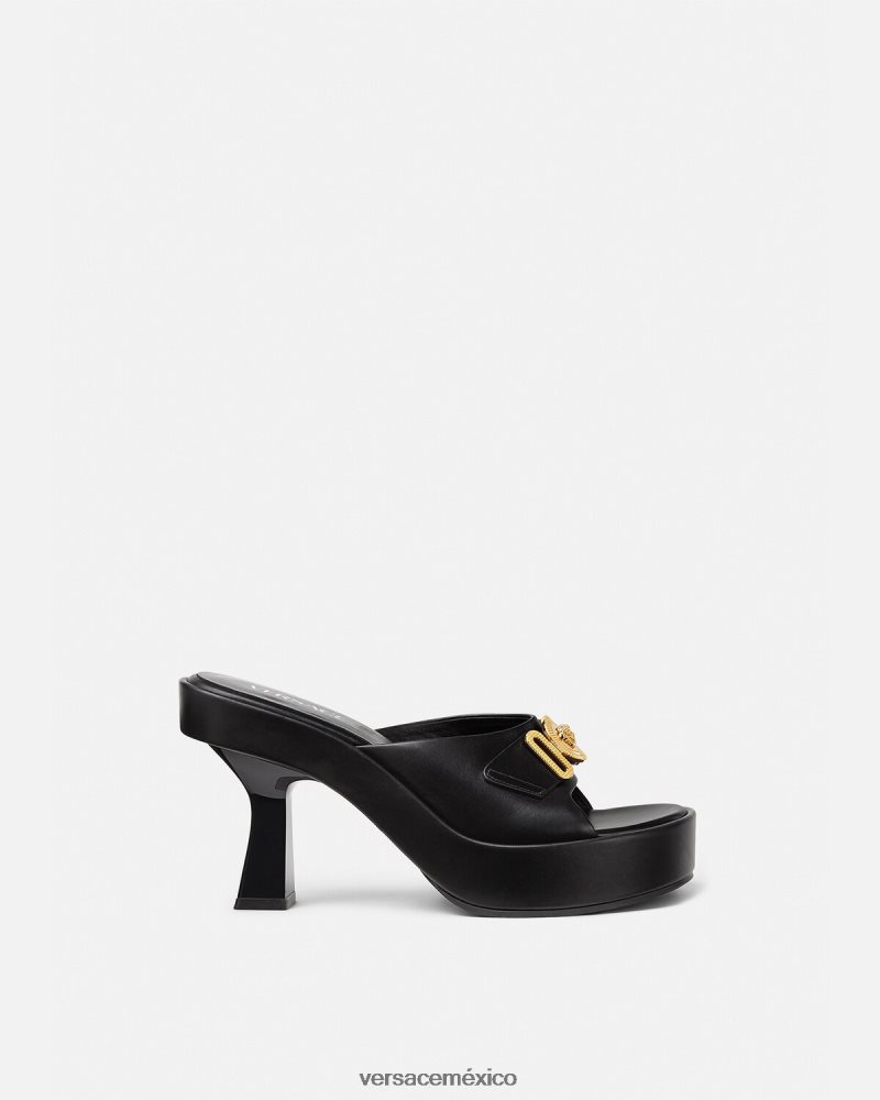Versace mules biggie de medusa negro zapato mujer 84626J470