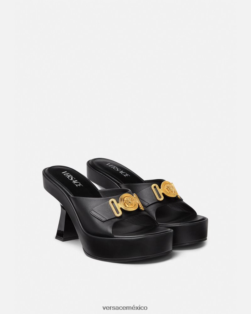 Versace mules biggie de medusa negro zapato mujer 84626J470