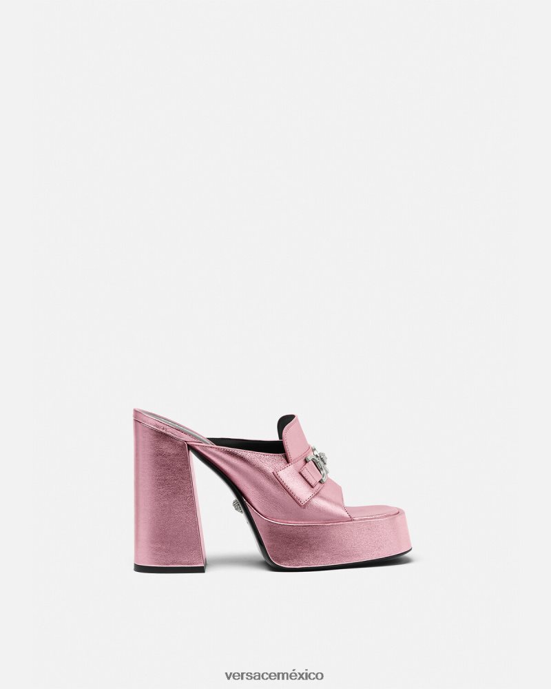 Versace mules con plataforma medusa '95 rosa zapato mujer 84626J444