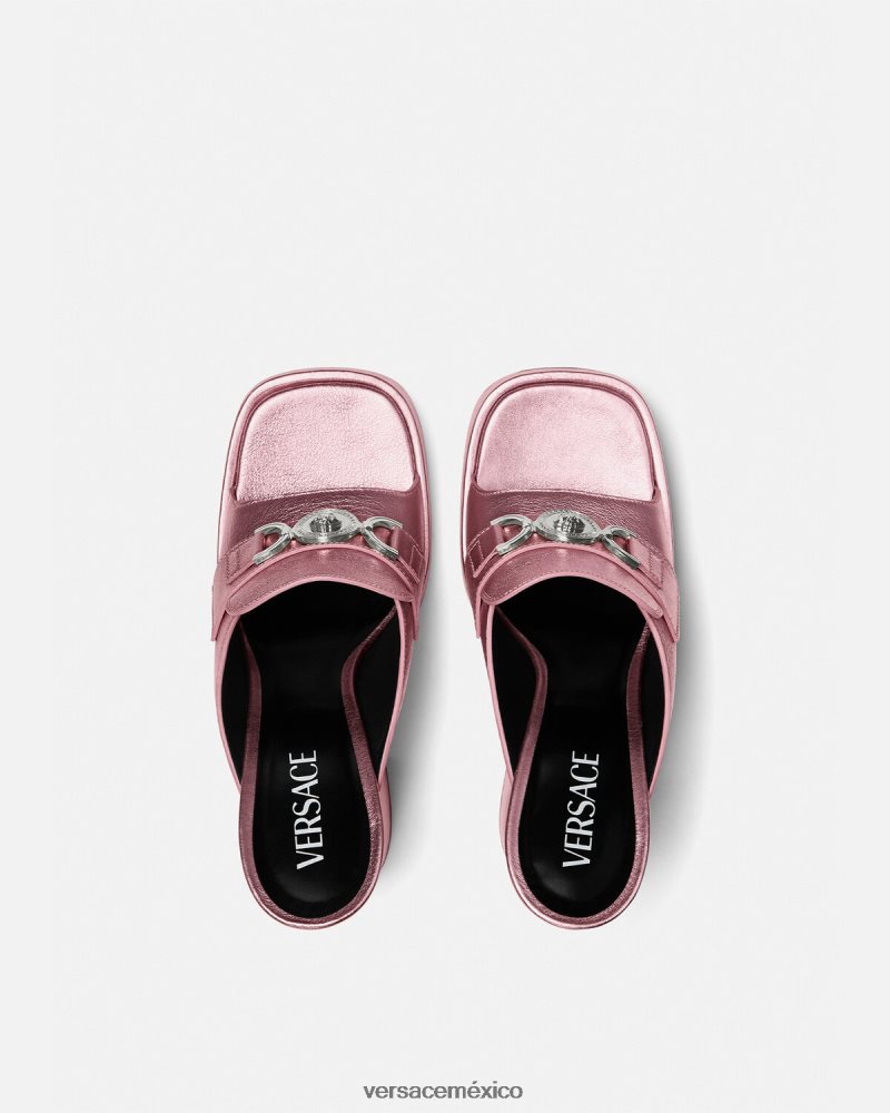 Versace mules con plataforma medusa '95 rosa zapato mujer 84626J444