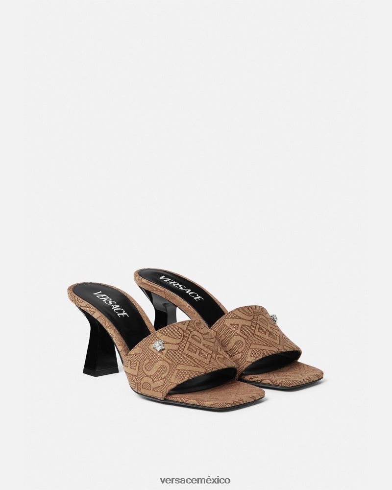 Versace mules por toda la prenda marrón zapato mujer 84626J441
