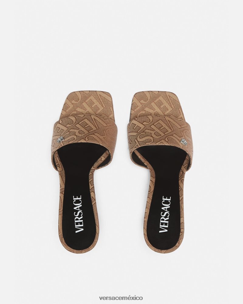 Versace mules por toda la prenda marrón zapato mujer 84626J441