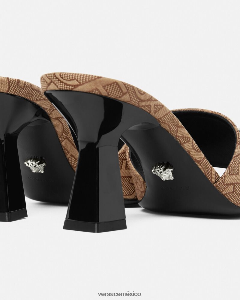 Versace mules por toda la prenda marrón zapato mujer 84626J441