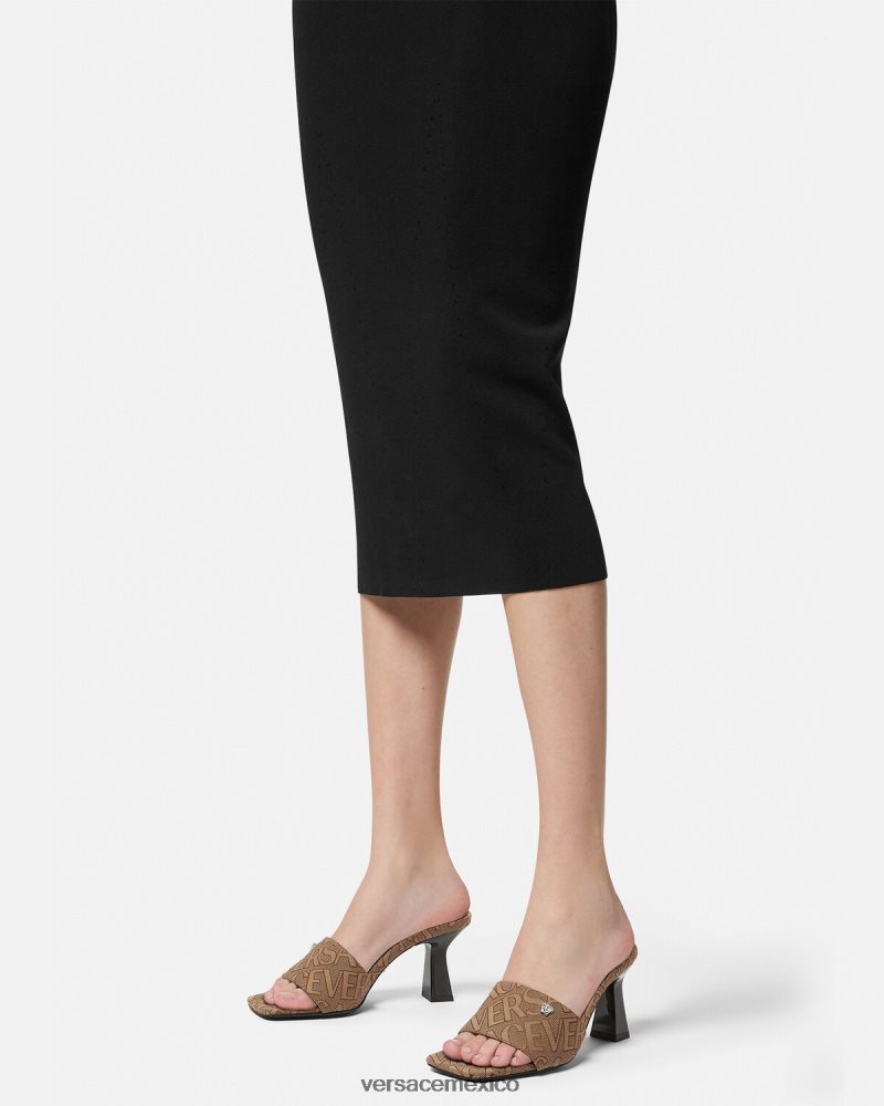 Versace mules por toda la prenda marrón zapato mujer 84626J441