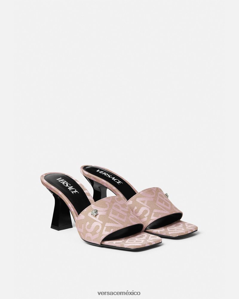 Versace mules por toda la prenda rosa zapato mujer 84626J442
