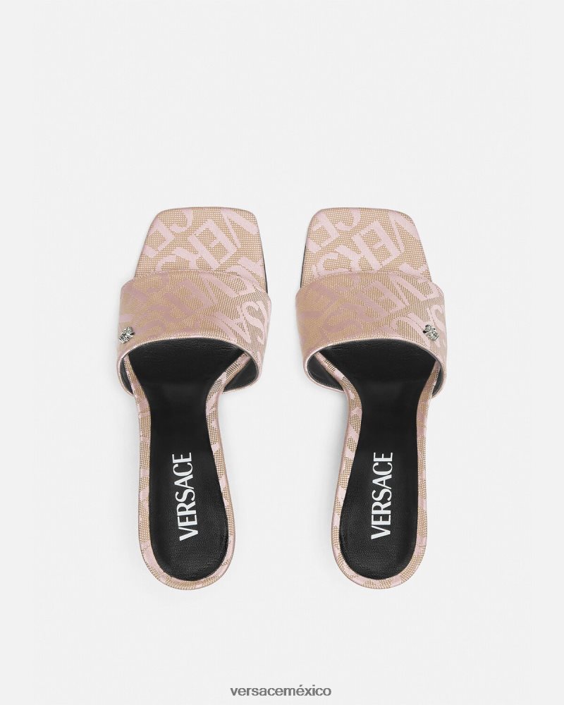 Versace mules por toda la prenda rosa zapato mujer 84626J442