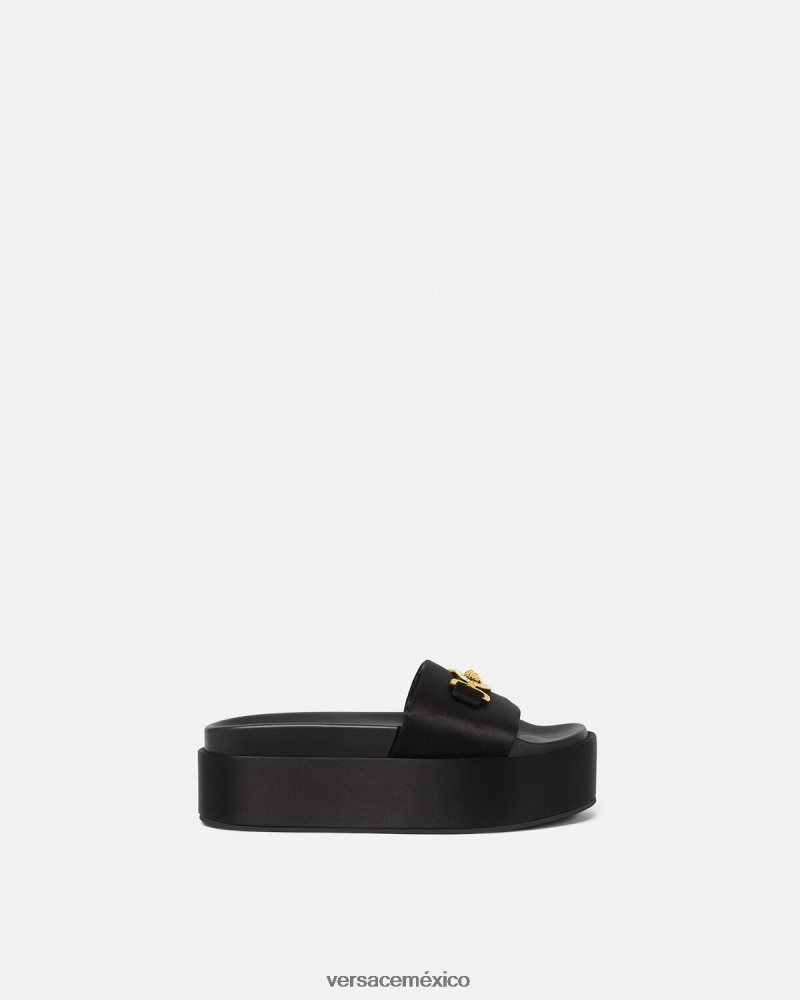 Versace sandalias con plataforma Medusa '95 negro zapato mujer 84626J455