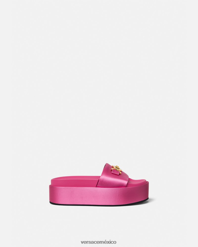 Versace sandalias con plataforma Medusa '95 rosa zapato mujer 84626J454