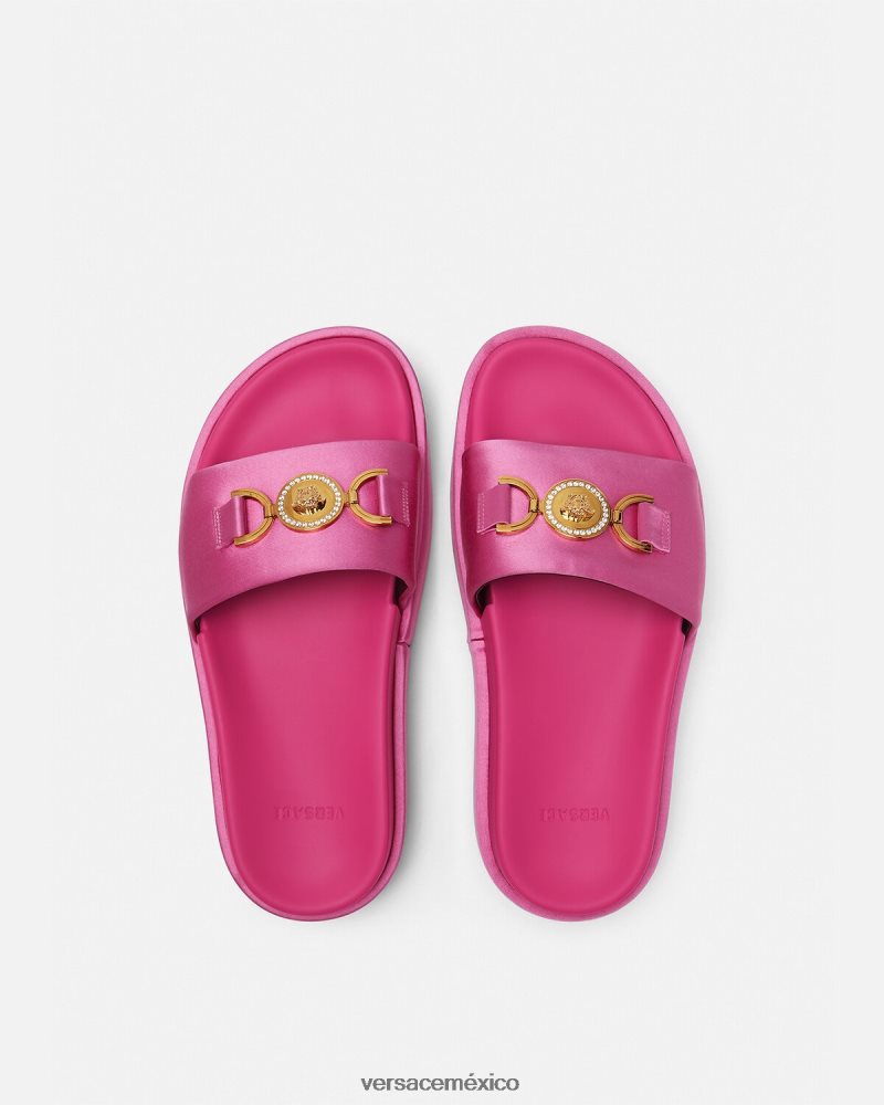 Versace sandalias con plataforma Medusa '95 rosa zapato mujer 84626J454