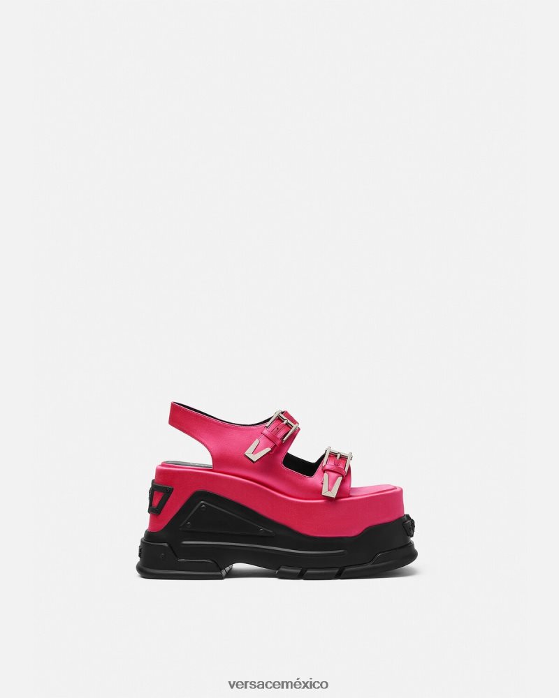 Versace sandalias con plataforma y motivo Medusa fucsia zapato mujer 84626J460