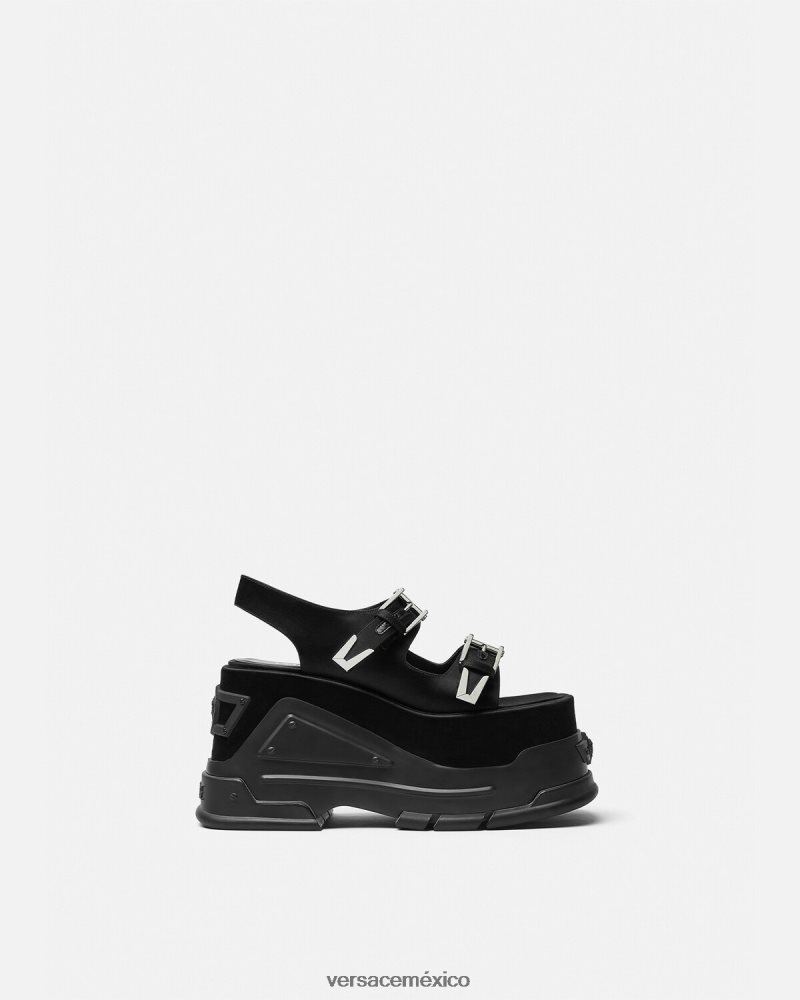 Versace sandalias con plataforma y motivo Medusa negro zapato mujer 84626J438