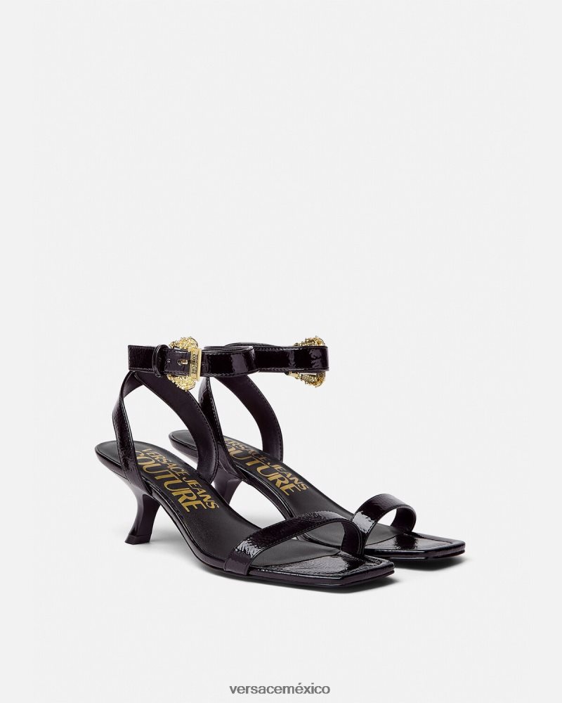 Versace sandalias fiona barrocas negro zapato mujer 84626J2258